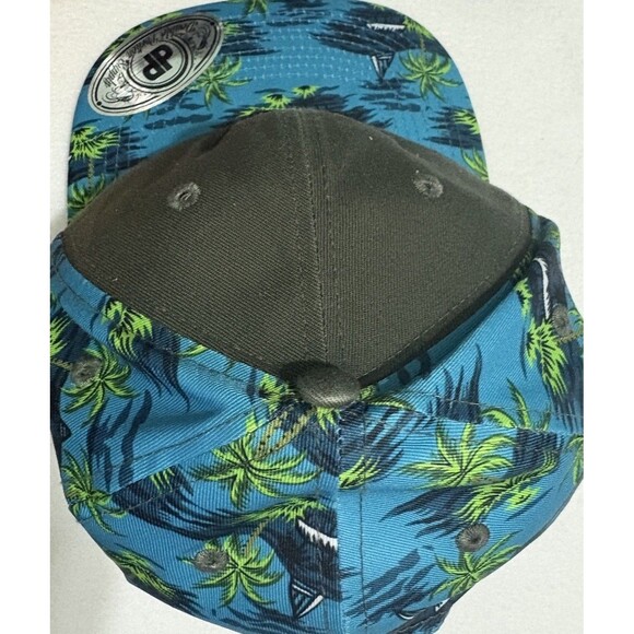 Double Portion Supply Snapback Hat ALOHA Floral Tropical Hawaiian Vaca Black Cap - Picture 7 of 11